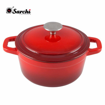 cast iron casserole pot with enamel coating